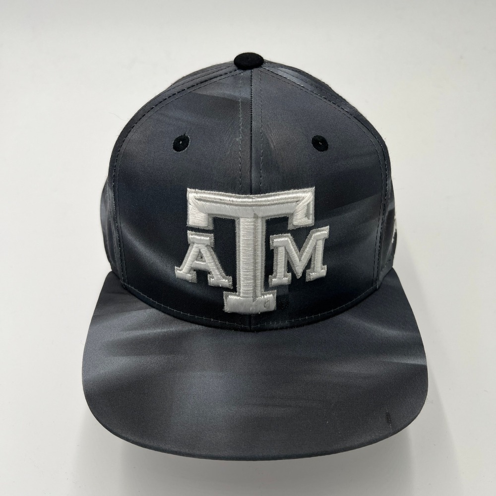 Adidas Texas A&M Aggies Snapback Hat Black Grey Sublimated Flat Bill Cap OSFA